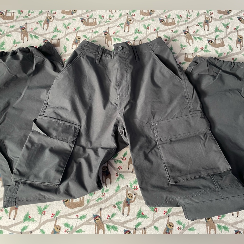 Grey parachute pants